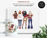 Lux Christmas Girls Clipart Portrait Creator Product Image 7
