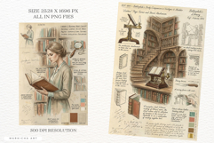 Ephemera Books Reading Junk Journal Pages - Junk Journal Pac Product Image 3