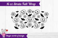 Halloween Pumpkins 16 oz Tumbler strata full wrap svg Product Image 2