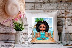 Relax Yoga Beach Meditation Design Tropical Wellness Chibi Product Image 10