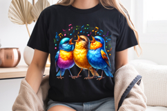 Singing Birds Music Notes PNG, Colorful Choir Sublimation Product Image 8
