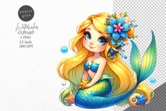 Mermaid clipart, Fantasy clipart, Nursery clipart Product Image 1