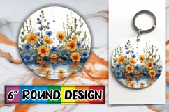 Radiant Bloom Car Coaster Design Product Image 1