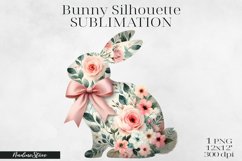 Floral Easter Silhouettes, Spring Clipart PNG BUNDLE. Product Image 16