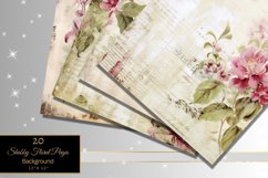 Shabby Floral Pages, Ephemera Scrapbooking Digital Download Product Image 4