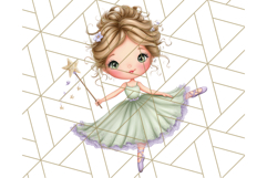 Ballerina Clipart PNG, Cute Ballet Girl Illustration Art Product Image 5