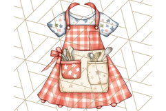 Cottagecore Kitchen Mixer, Apron PNG Clipart, Retro Floral Product Image 5
