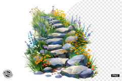 Wildflowers Pathway Clipart Product Image 1