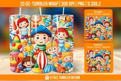 Children Toys Tumbler Wrap Designs, Sublimation Wrap Product Image 1