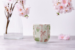 Coquette Matcha Strawberry Digital Paper, Seamless Kawaii Product Image 9