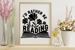 I’d Rather Be Reading Svg, Book Lover Svg, Book Club Svg. Product Image 10
