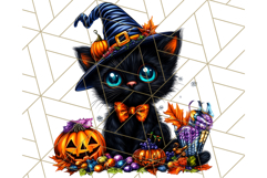 Bright Halloween Dinosaur PNG Clipart with Holiday Elements Product Image 5