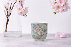 Powder Blue Toile Digital Paper Pack, Vintage Floral Toile Product Image 9