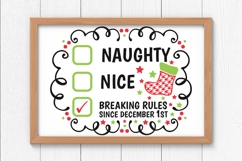 Naughty Nice Breaking Rules Svg, Christmas Checklist Svg. Product Image 6