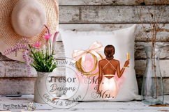Mr And Mrs Bun Bride PNG Wedding Shirt Design Sublimation Product Image 9