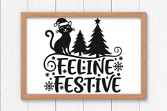 Feline Festive Svg, Funny Cat Christmas Svg, Cat Lover Svg. Product Image 8