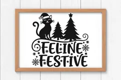Feline Festive Svg, Funny Cat Christmas Svg, Cat Lover Svg. Product Image 8