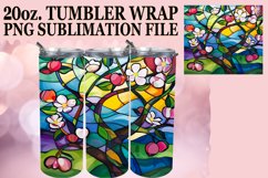 20oz Tumbler Sublimation: Stained Glass Trees Product Image 1