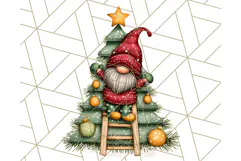Christmas Gnome Clipart, Holiday Gnomes PNG Illustrations Product Image 5