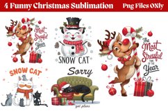 Funny Christmas Sublimation Clipart PNG Product Image 1