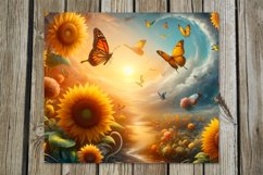 Romantic sunflower | 8 Skinny tumbler Sublimation designs Product Image 9