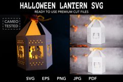 Halloween lantern SVG I Halloween luminaries paper cut SVG Product Image 1