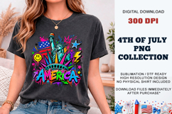 America Graffiti Liberty PNG | Colorful Patriotic DTF Product Image 3