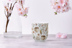 Coffee &amp; Wildflowers Seamless Pattern, Cozy Floral Coffee Product Image 9