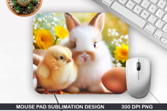 Bunny Mouse Pad Sublimation, Animals Mouse Pad PNG Design Product Image 1