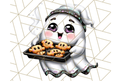 Ghost Café PNG Clipart, Cute Ghost Baristas Halloween Treats Product Image 5