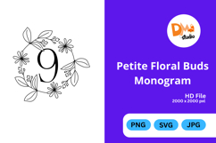 Petite Floral Buds Monogram Product Image 1