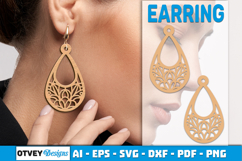 Mandala Earring Lasercut Product Image 2