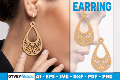 Mandala Earring Lasercut Product Image 2