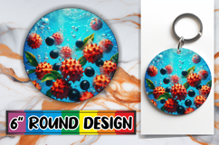 Bright Round Coasters Design, 3D Fruits Product Image 1