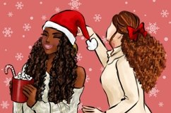 Christmas Girls 10 fashion clipart set Product Image 9