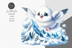 Petrel clipart, Antarctic bird clipart, Cute animals Product Image 1