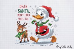 Funny Christmas Duck Sublimation Clipart Bundle PNG Product Image 10