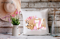 Nail Tech Sublimation PNG White Pink Gold Beauty Design Product Image 7