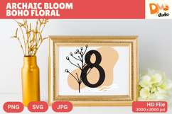 Archaic Bloom Boho Floral Monogram Product Image 1