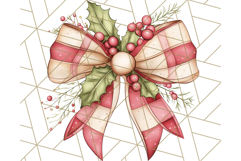 Muted Cozy Christmas Bows PNG Clipart, Winter Holiday Png Product Image 5