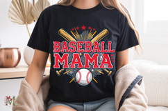 Baseball Mama PNG, Sports Game Day Star Sublimation Design Product Image 8