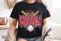 Baseball Mama PNG, Sports Game Day Star Sublimation Design Product Image 8
