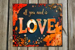Love hippie Inscription | 4 Boho Skinny tumbler designs PL2 Product Image 5