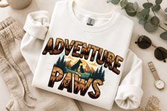 Adventure Paws PNG, Vintage Dog &amp; Cat Hiking Sublimation Product Image 9