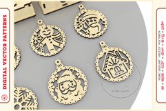 Christmas decorations v1 - laser cut file - Glowforge ready Product Image 9