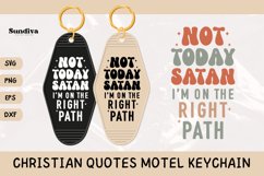 Christian Quote Motel Keychain SVG | Not Today Satan Product Image 1
