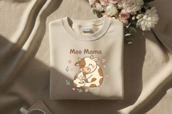 Cow Mama Png Bundle, Moo Mama, Heifer Mama, Highland Mama Product Image 11