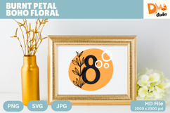 Burnt Petal Boho Floral Monogram Product Image 1