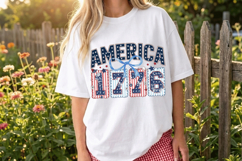 America 1776 PNG T-Shirt|4th of July PNG Sublimation Design Product Image 4
