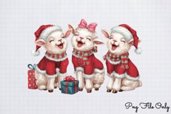 Merry And Bright Retro Christmas Clipart PNG Product Image 1